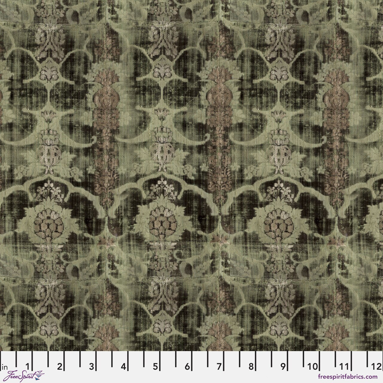 Tapestry in Green (pwth267.green) | Eclectic Elements Palette in Green | Tim Holtz | Free Spirit